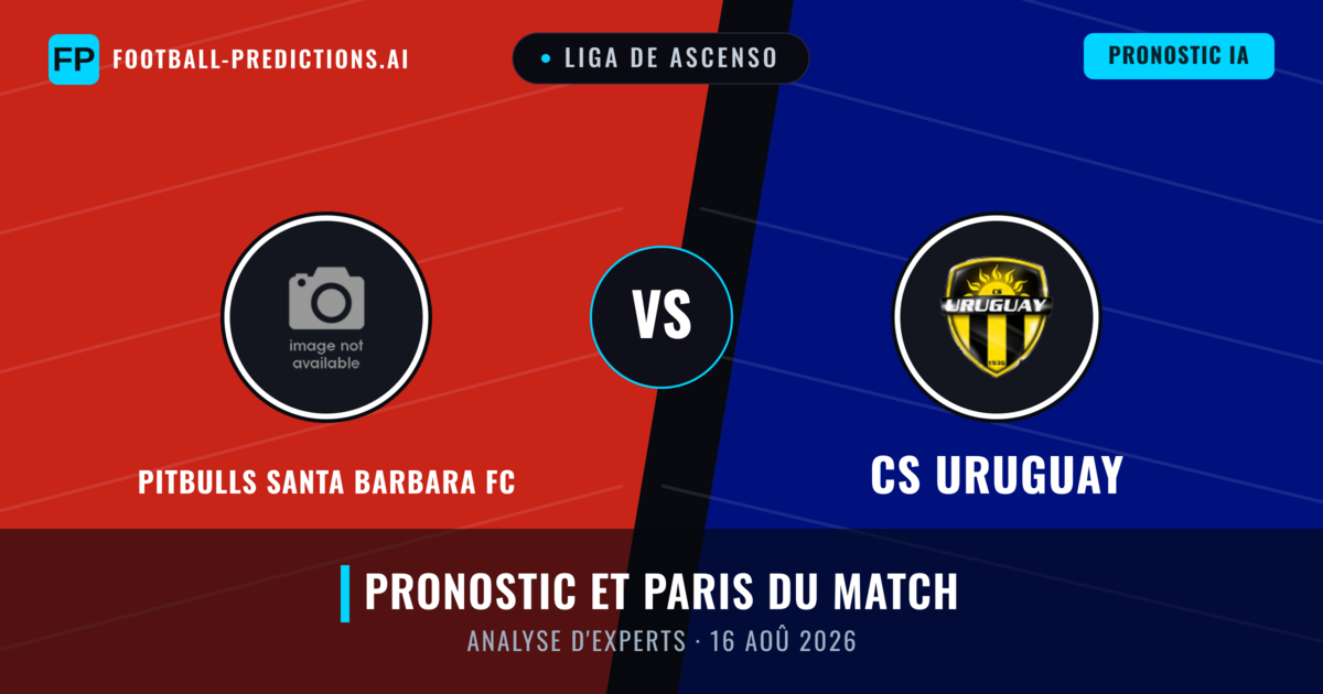 Pitbulls Santa Barbara FC vs CS Uruguay — pronostic et avant-match
