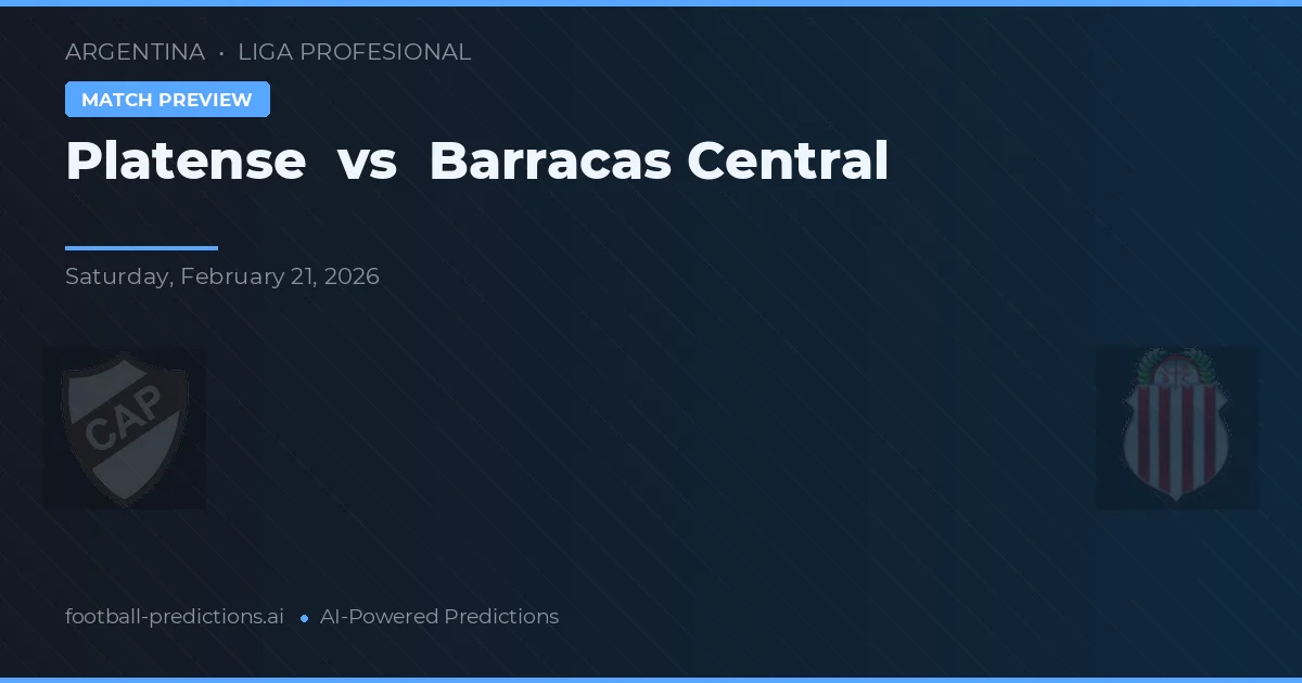 Platense vs Barracas Central — pronostic et avant-match