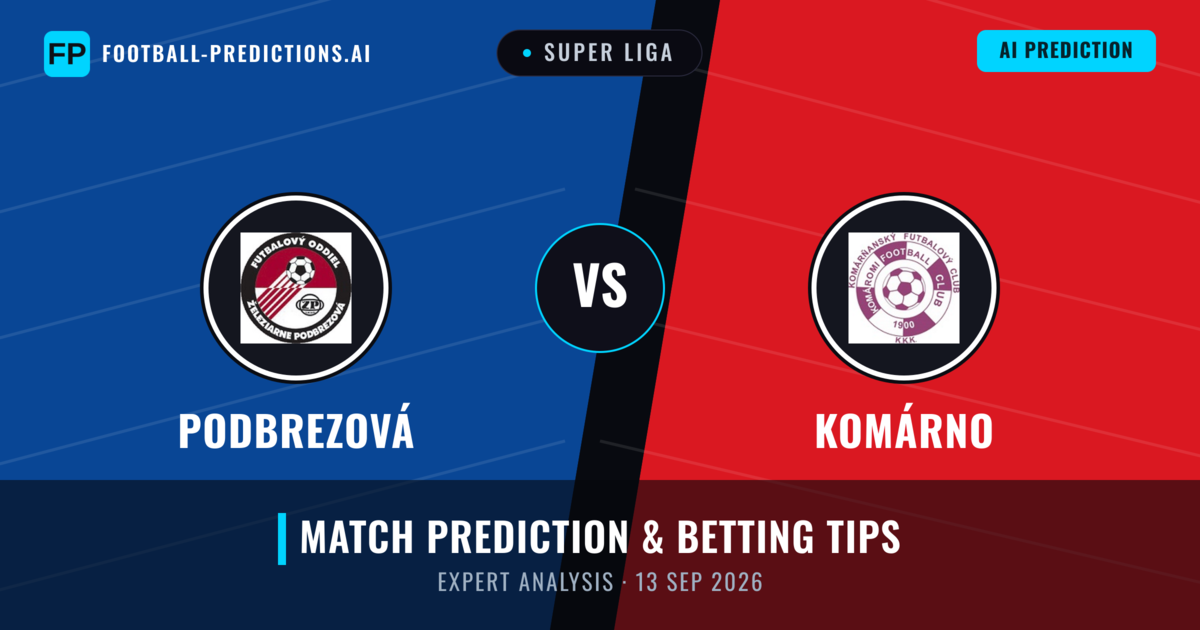 Podbrezová vs Komárno — match prediction & preview