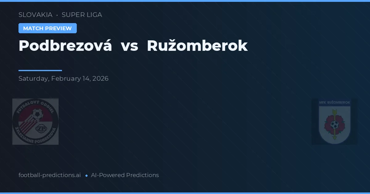 Podbrezová vs Ružomberok — match prediction & preview