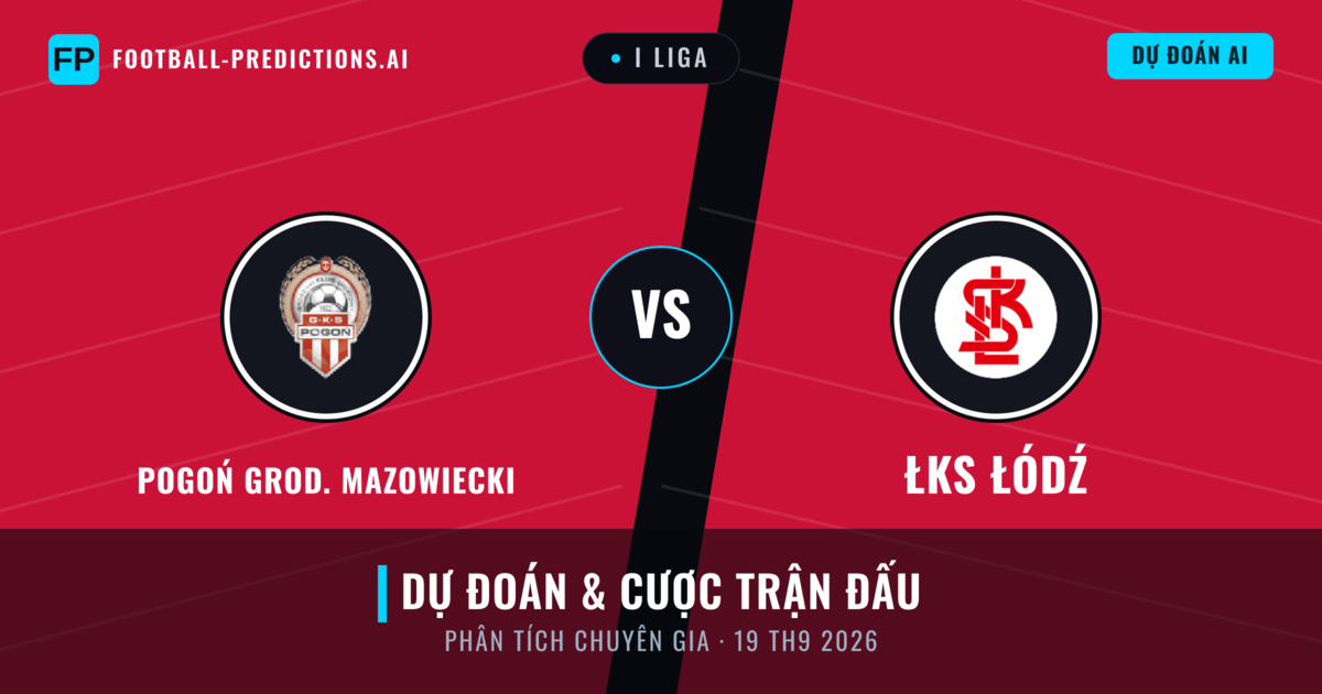 Pogoń Grod. Mazowiecki vs ŁKS Łódź — dự đoán và xem trước trận đấu
