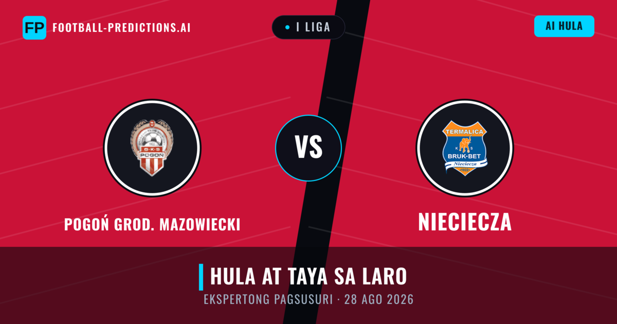 Pogoń Grod. Mazowiecki vs Nieciecza — hula at preview ng laban