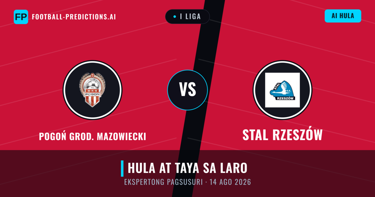 Pogoń Grod. Mazowiecki vs Stal Rzeszów — hula at preview ng laban