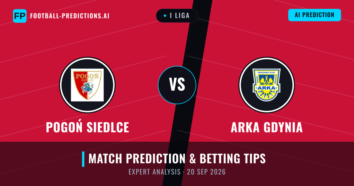 Pogoń Siedlce vs Arka Gdynia — match prediction & preview