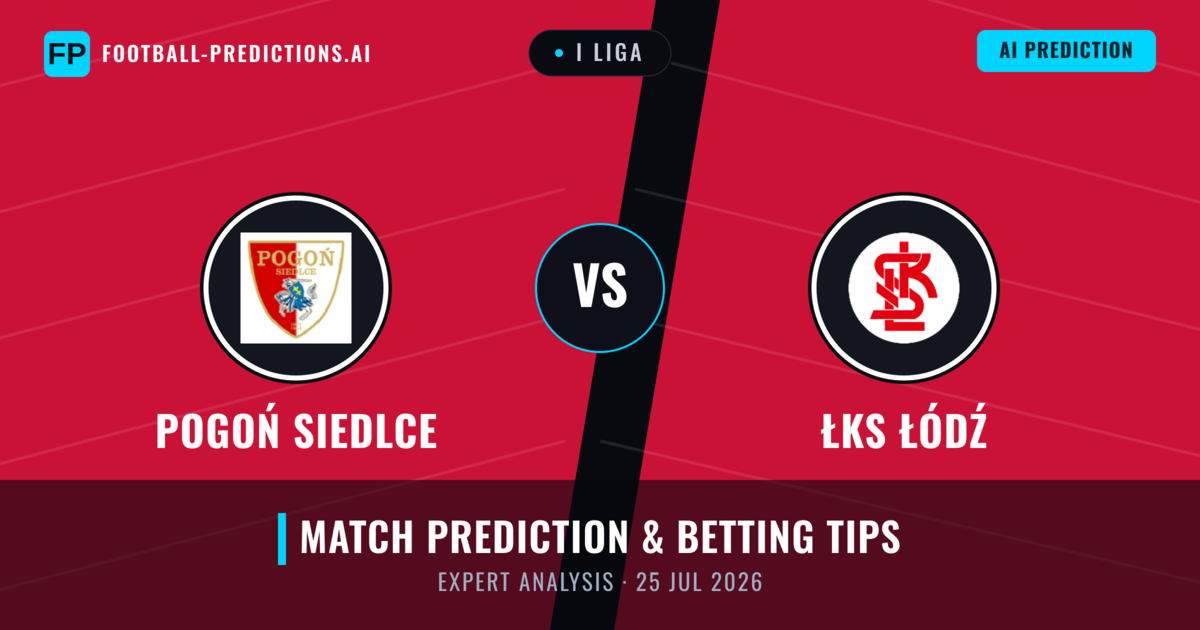 Pogoń Siedlce vs ŁKS Łódź — match prediction & preview