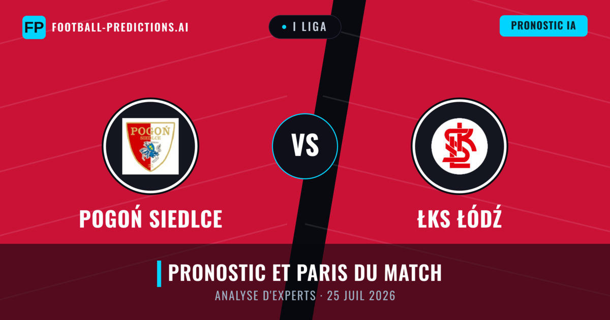 Pogoń Siedlce vs ŁKS Łódź — pronostic et avant-match