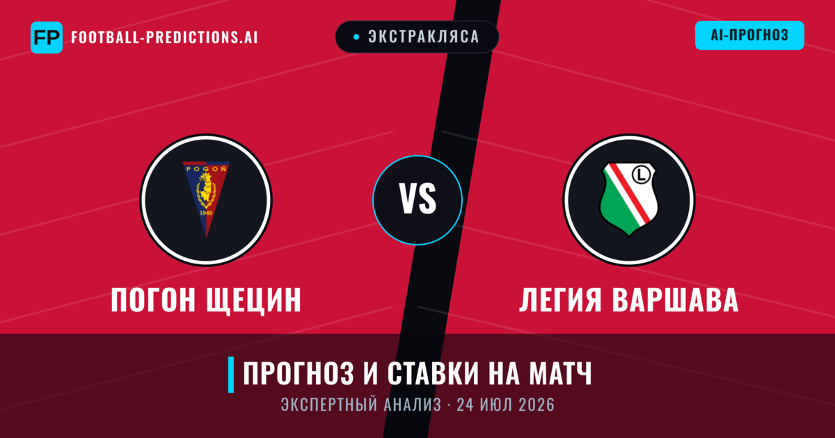 Погон Щецин – Легия Варшава — прогноз и превью матча