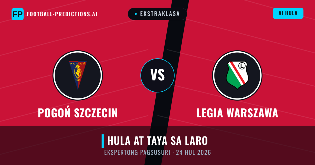 Pogoń Szczecin vs Legia Warszawa — hula at preview ng laban