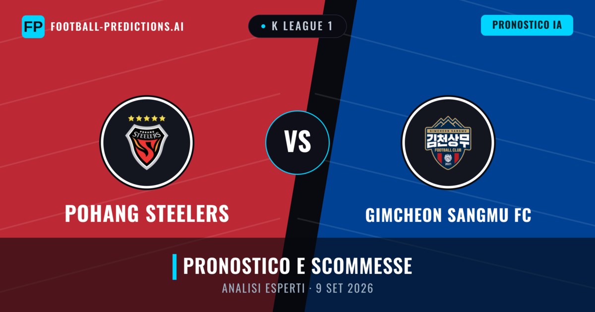 Pohang Steelers vs Gimcheon Sangmu FC — pronostico e anteprima del match