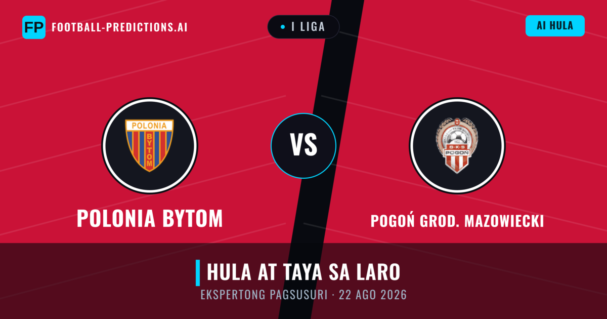 Polonia Bytom vs Pogoń Grod. Mazowiecki — hula at preview ng laban
