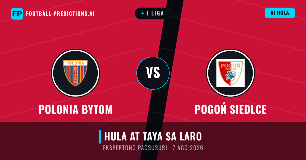 Polonia Bytom vs Pogoń Siedlce — hula at preview ng laban