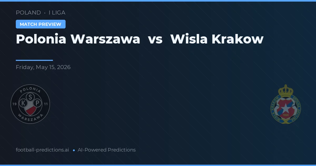 Polonia Warsawa vs Wisła Kraków — prediksi dan pratinjau pertandingan