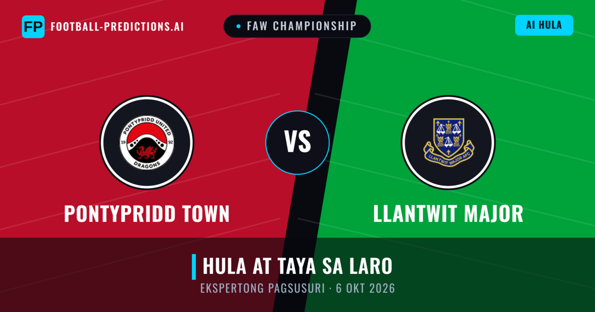 Pontypridd Town vs Llantwit Major — hula at preview ng laban
