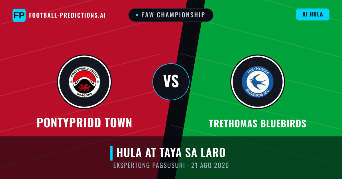Pontypridd Town vs Trethomas Bluebirds — hula at preview ng laban