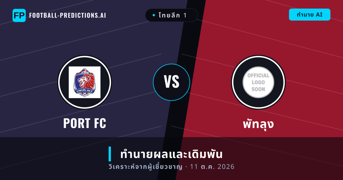 Port FC พบ พัทลุง — ทำนายผลและพรีวิวการแข่งขัน
