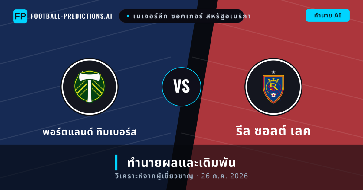 พอร์ตแลนด์ ทิมเบอร์ส พบ รีล ซอลต์ เลค — ทำนายผลและพรีวิวการแข่งขัน