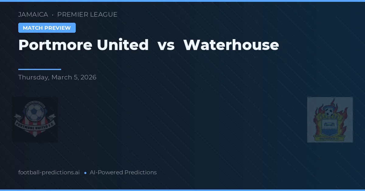 Portmore United vs Waterhouse — prediksi dan pratinjau pertandingan
