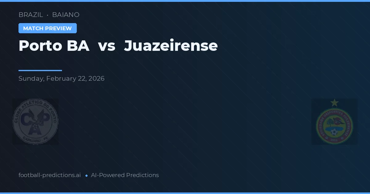 Porto vs Juazeirense — pronostico e anteprima del match