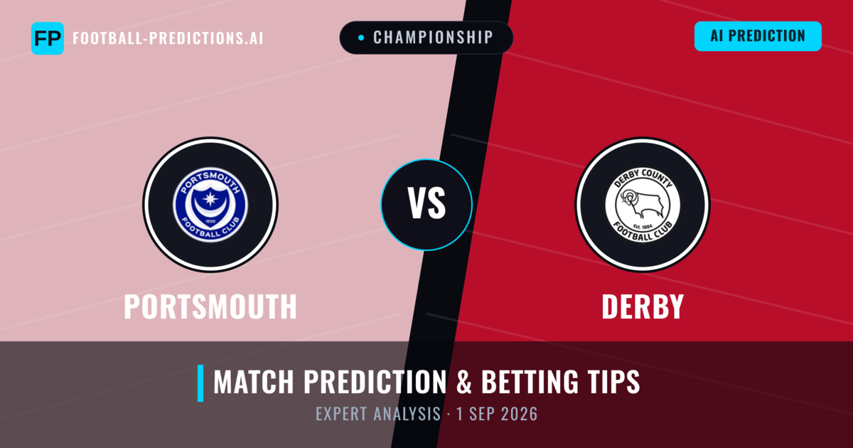 Portsmouth vs Derby — match prediction & preview