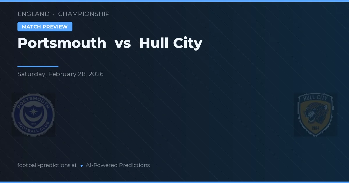 Portsmouth vs Hull City — prediksi dan pratinjau pertandingan