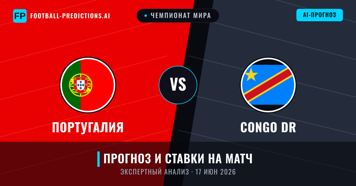 Португалия – Congo DR — прогноз и превью матча