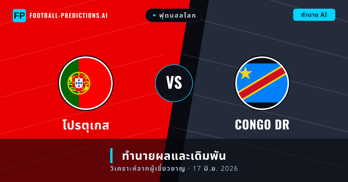 โปรตุเกส พบ Congo DR — ทำนายผลและพรีวิวการแข่งขัน
