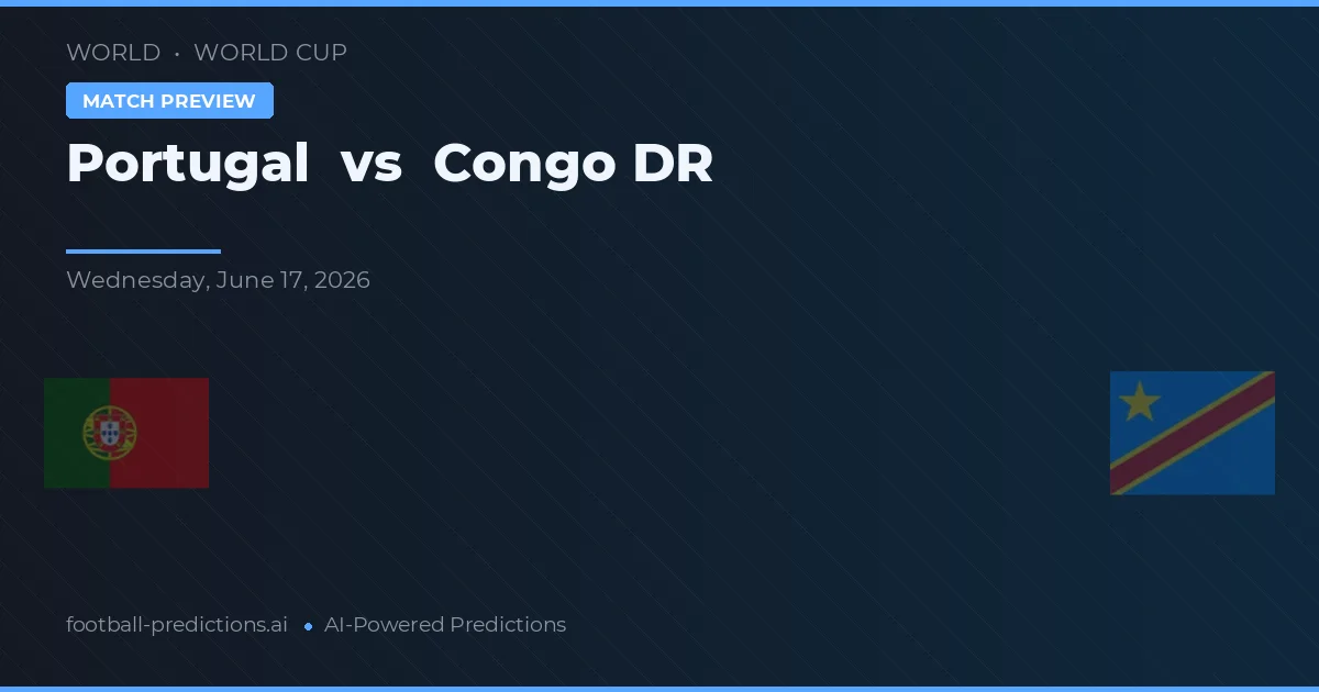 Португалия – Congo DR — прогноз и превью матча
