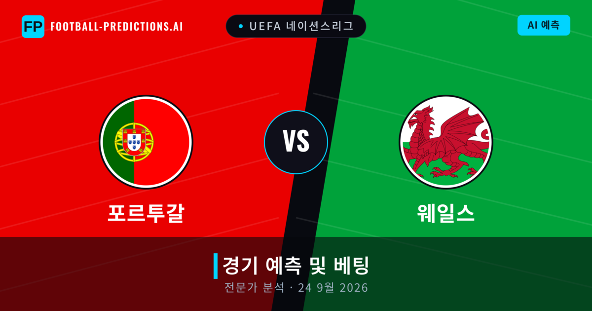 포르투갈 대 웨일스 — 경기 예측 및 프리뷰