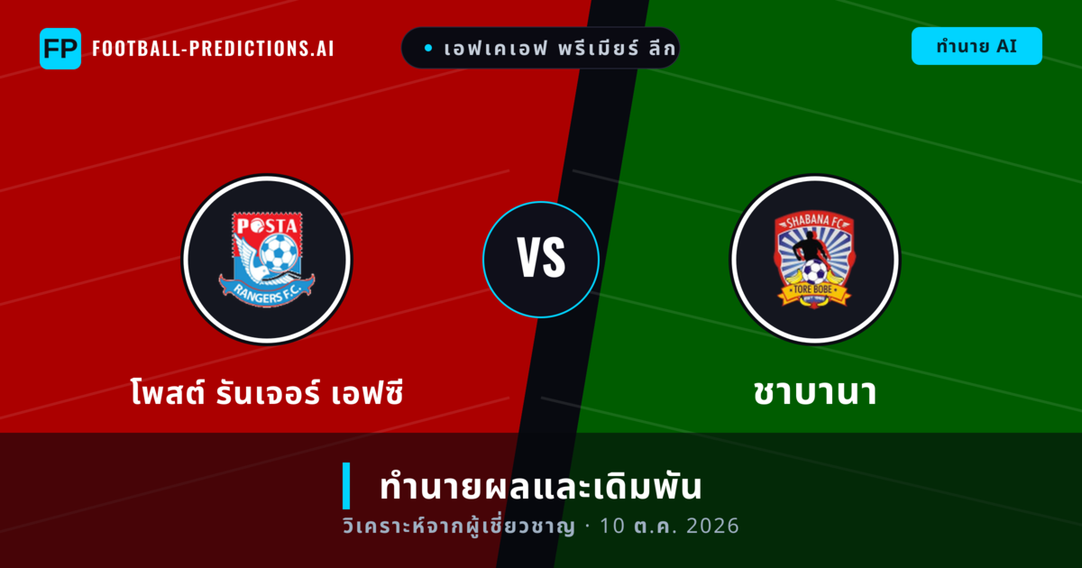 โพสต์ รันเจอร์ เอฟซี พบ ชาบานา — ทำนายผลและพรีวิวการแข่งขัน