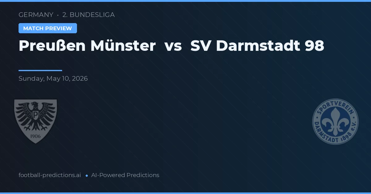 Preußen Münster vs SV Darmstadt 98 — pronostic et avant-match