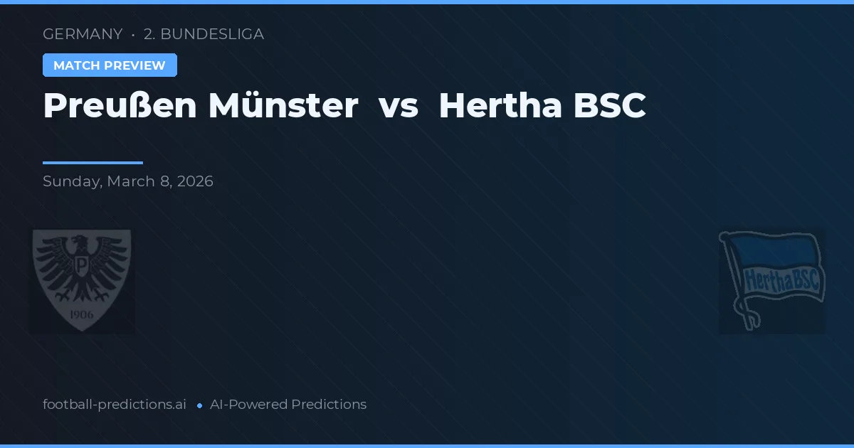 Preußen Münster vs Hertha BSC — prediksi dan pratinjau pertandingan