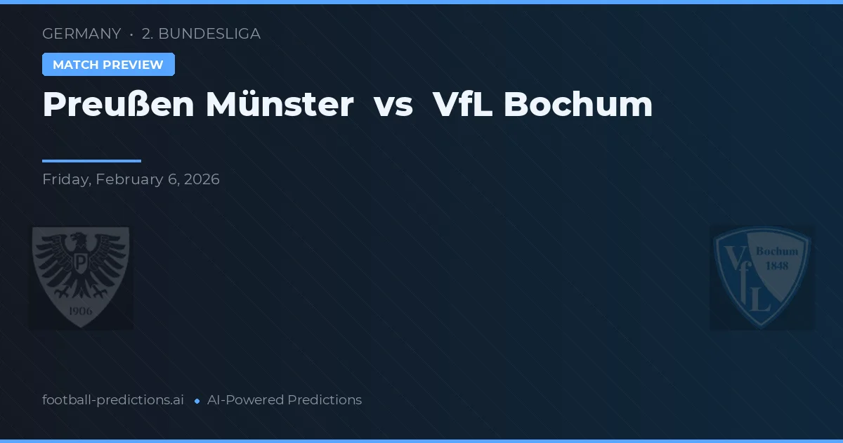 Preußen Münster vs VfL Bochum — match prediction & preview