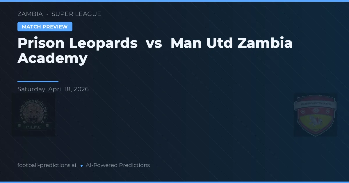 Prison Leopards vs Man Utd Zambia Academy — hula at preview ng laban