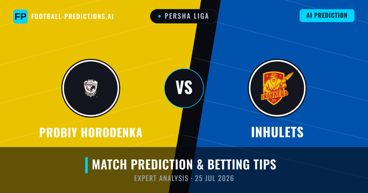 Probiy Horodenka vs Inhulets — match prediction & preview