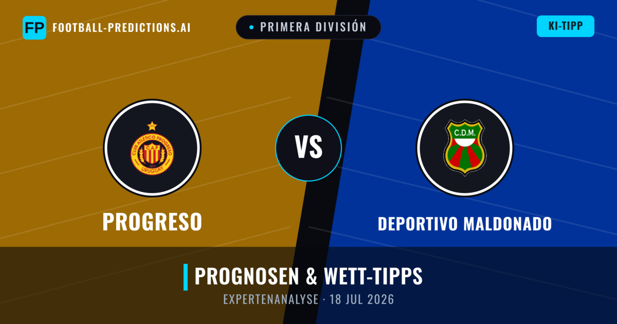 Progreso vs Deportivo Maldonado — Prognose und Spielvorschau