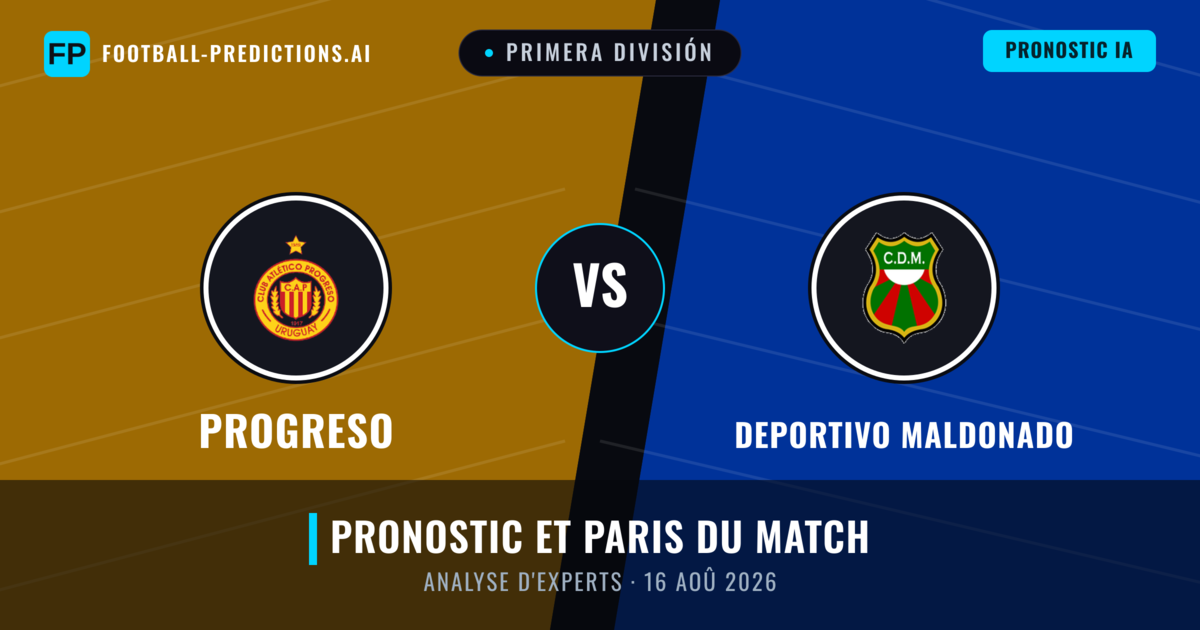 Progreso vs Deportivo Maldonado — pronostic et avant-match
