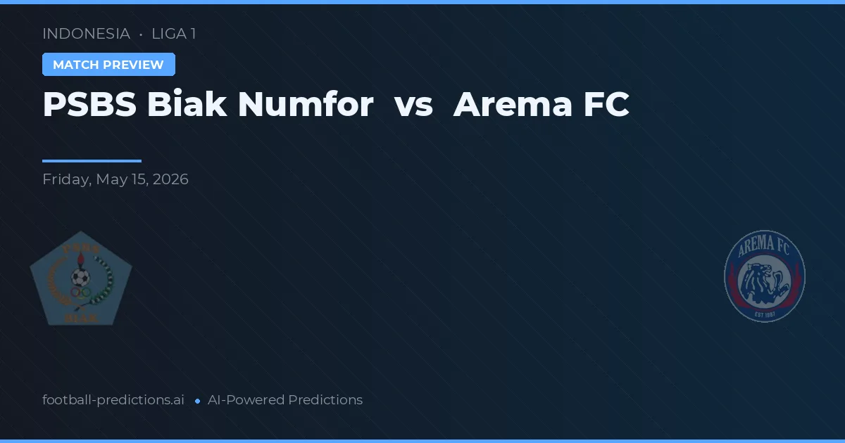 PSBS Biak Numfor vs Arema — pronostico e anteprima del match