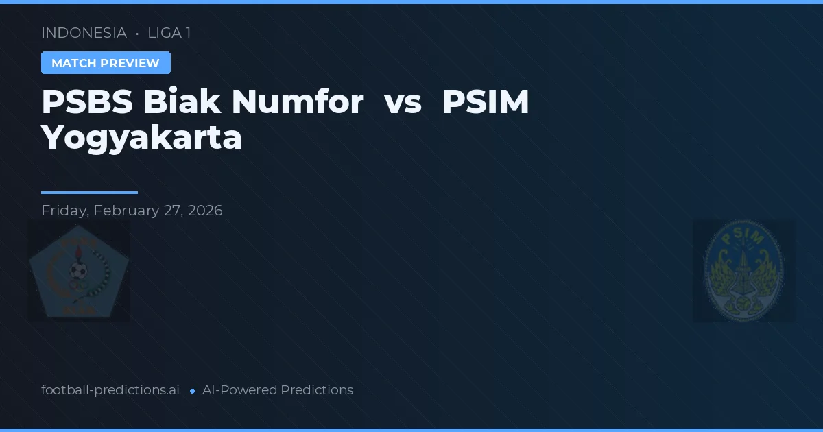 PSBS Biak Numfor vs PSIM Yogyakarta — hula at preview ng laban