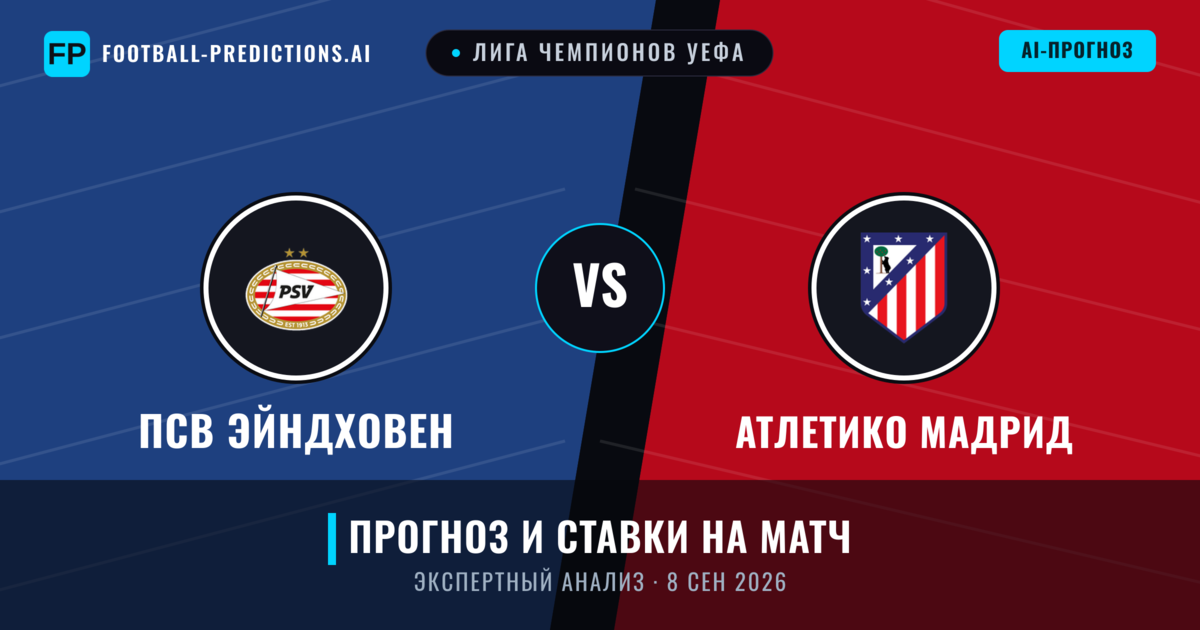 ПСВ Эйндховен – Атлетико Мадрид — прогноз и превью матча