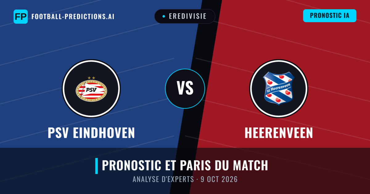 PSV Eindhoven vs Heerenveen — pronostic et avant-match