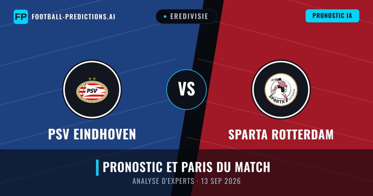 PSV Eindhoven vs Sparta Rotterdam — pronostic et avant-match