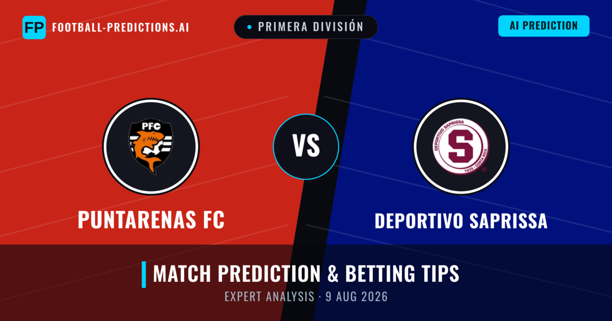 Puntarenas FC vs Deportivo Saprissa — match prediction & preview