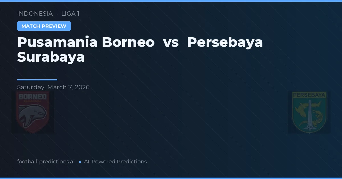 Pusamania Borneo vs Persebaya Surabaya — dự đoán và xem trước trận đấu