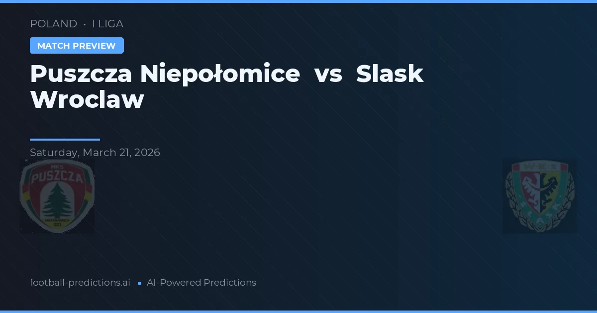 Puszcza Niepołomice vs Śląsk Wrocław — dự đoán và xem trước trận đấu