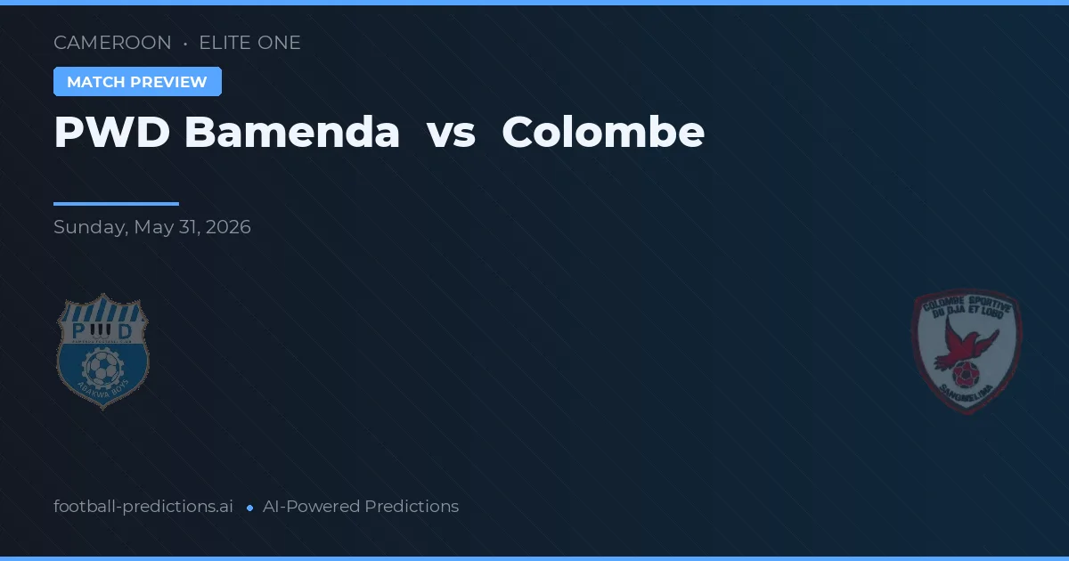 PWD Bamenda vs Colombe — pronostic et avant-match