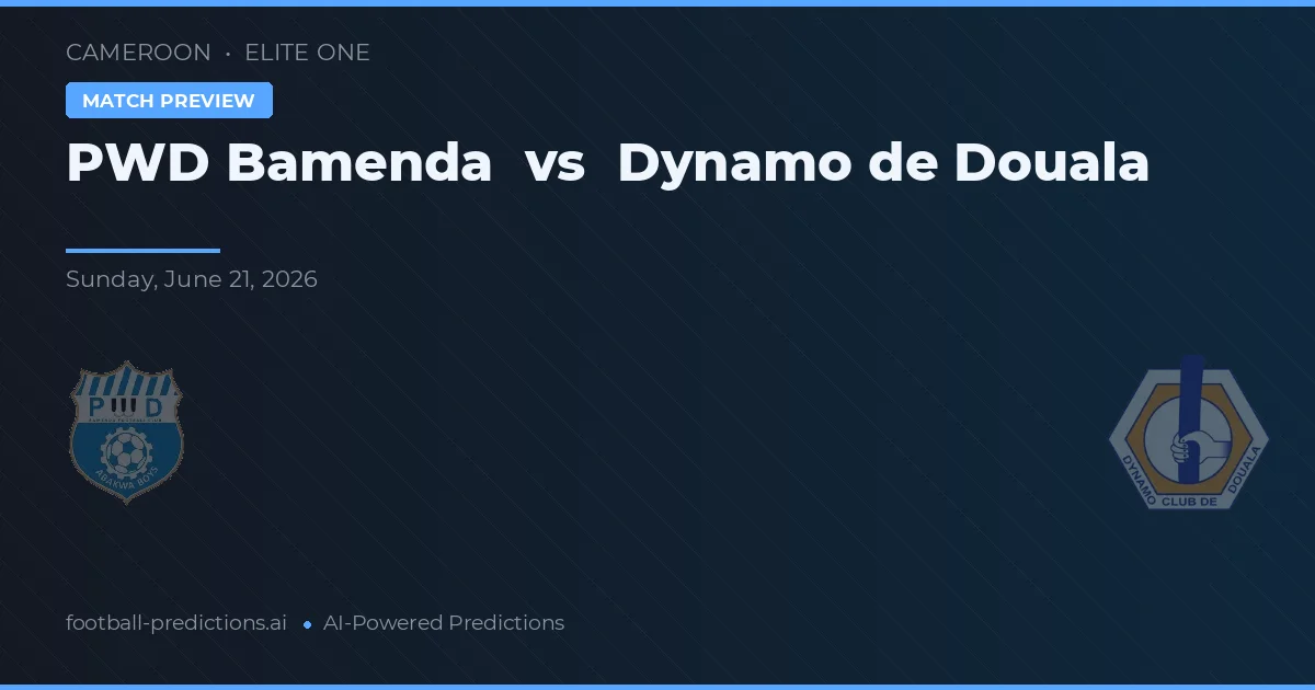 PWD Bamenda vs Dynamo di Douala — pronostico e anteprima del match