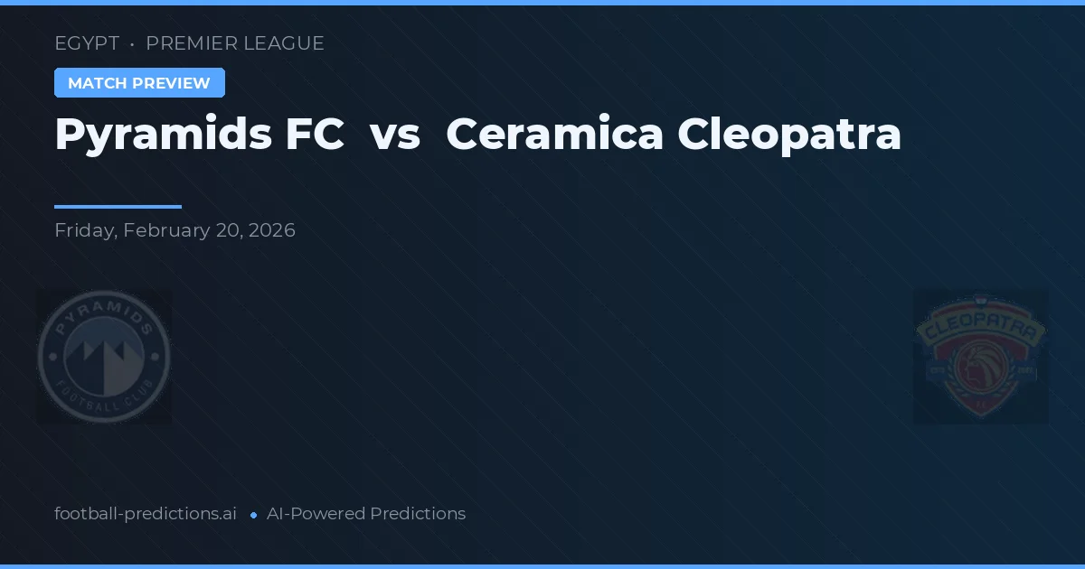 Pyramids FC vs Ceramica Cleopatra — hula at preview ng laban
