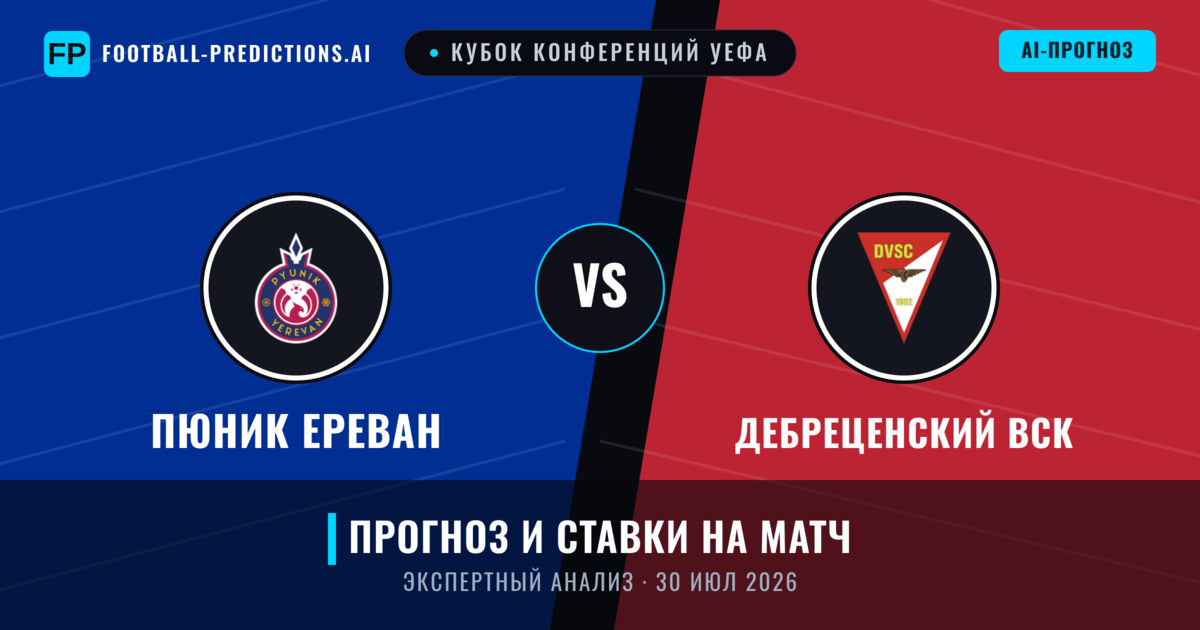 Пюник Ереван – Дебреценский ВСК — прогноз и превью матча