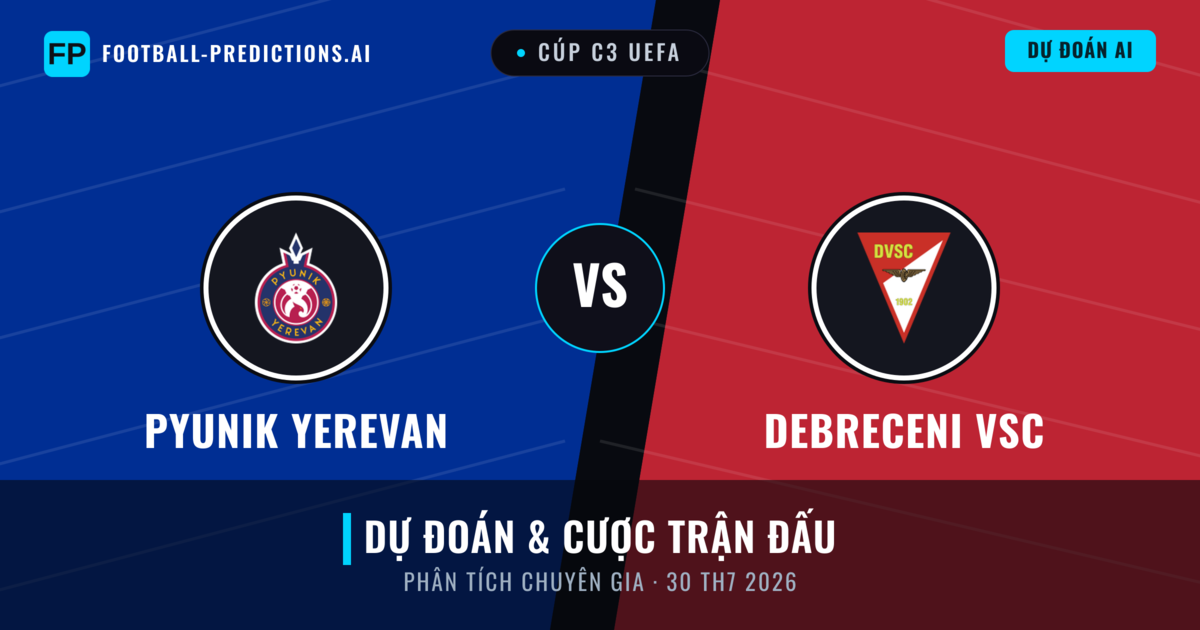 Pyunik Yerevan vs Debreceni VSC — dự đoán và xem trước trận đấu