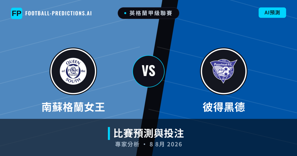 南蘇格蘭女王 vs 彼得黑德 — 比赛预测和前瞻